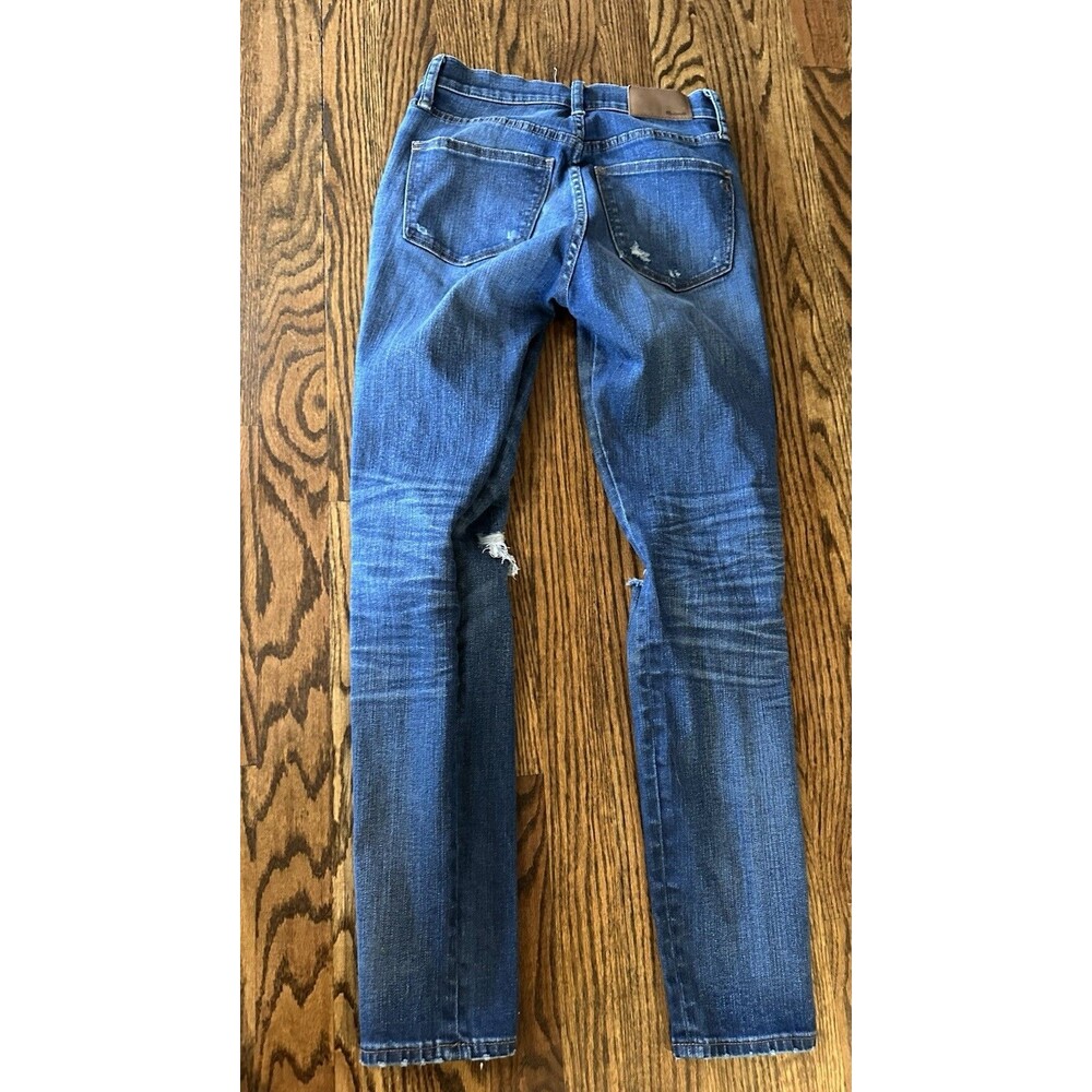 Madewell Women’s Size 24 Blue 9" High Riser Skinny Skinny Jeans Distressed - Picture 7 of 9